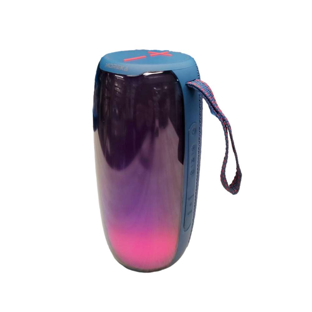 Bocina Bluetooth Moreka 384 RGB Radio FM Resistente al agua IPX6 16W9