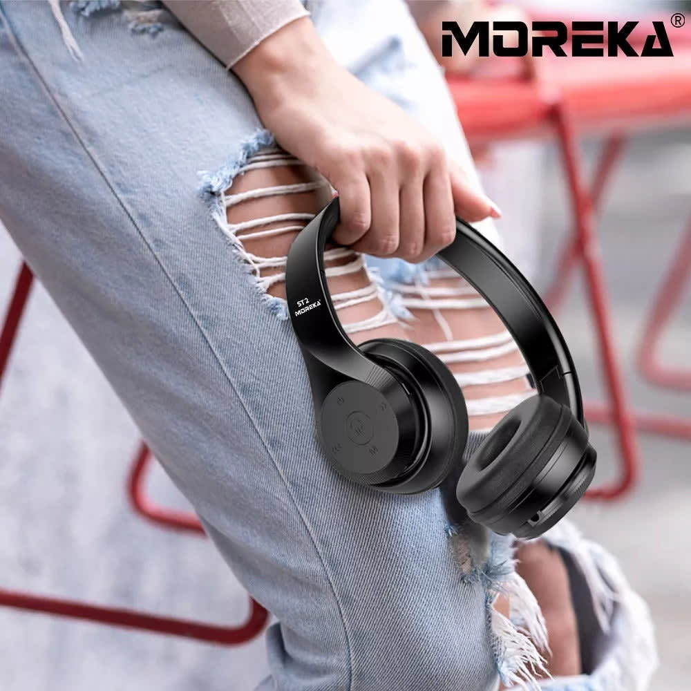 Audífonos Diadema Bluetooth  Moreka ST2 Inalámbrico Plegable12