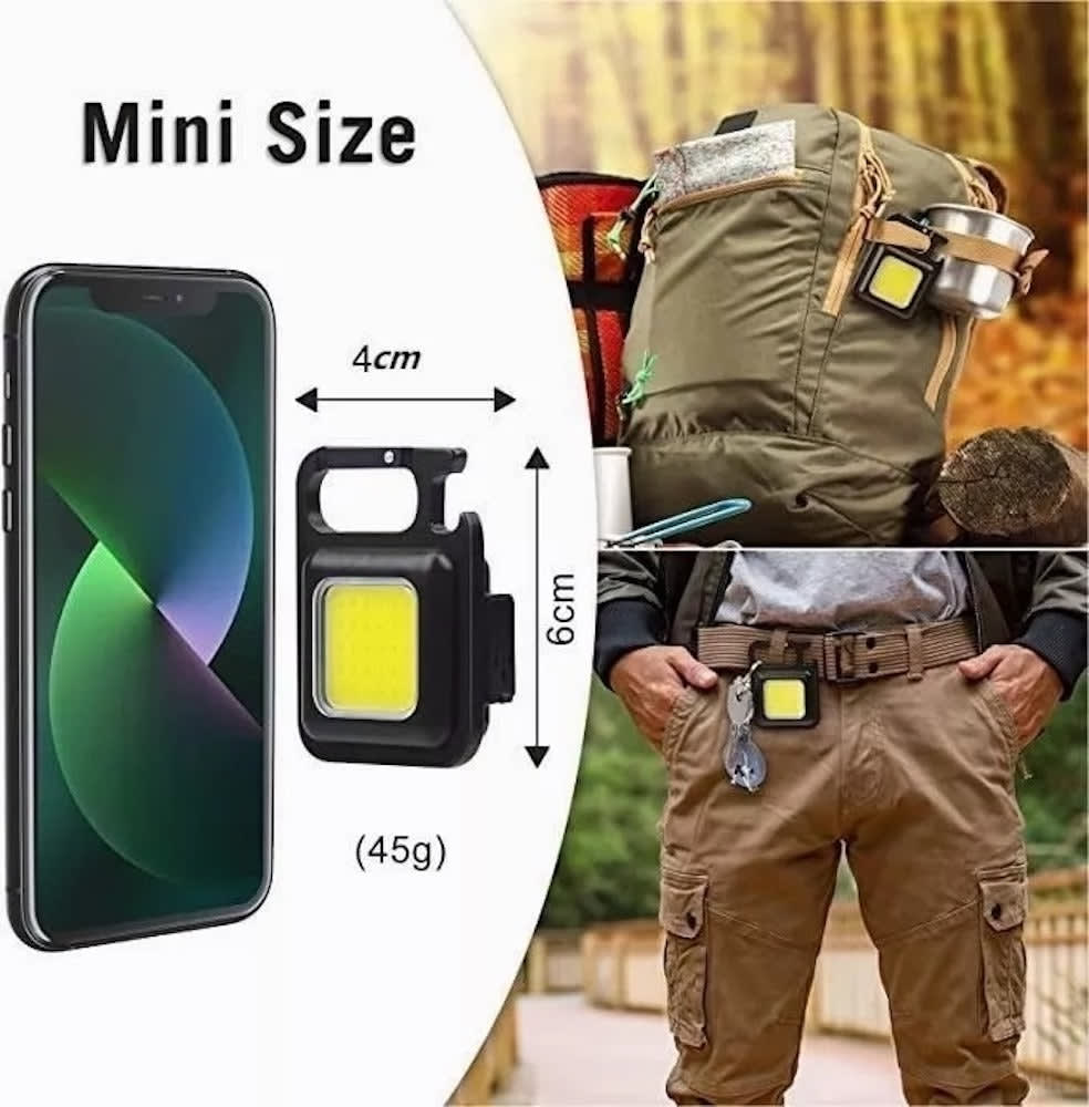 Lampara Mini 800 Lumens Iman Usb Tipo C Llavero Destapador Moreka LJ-058 11