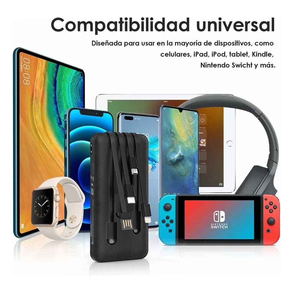 Powerbank Batería Portátil 10000mah K052 Salida C V8 IP K05212