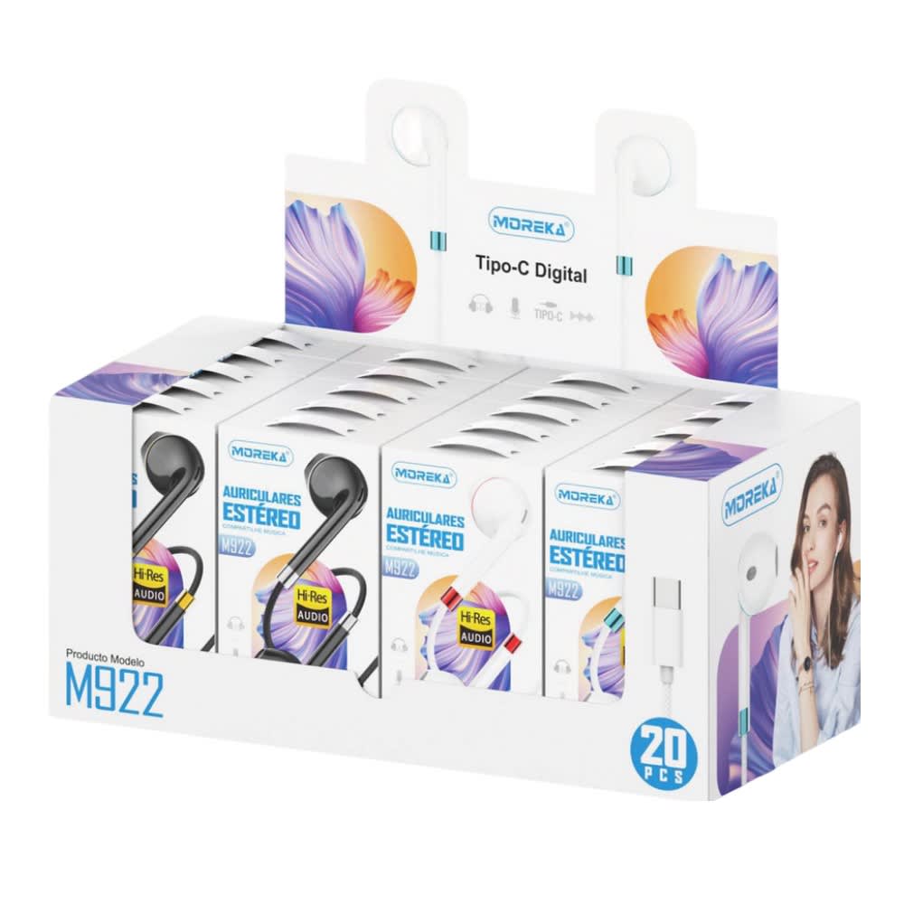 Audifonos Moreka M-922 Alámbricos Manos Libres conector tipo C3