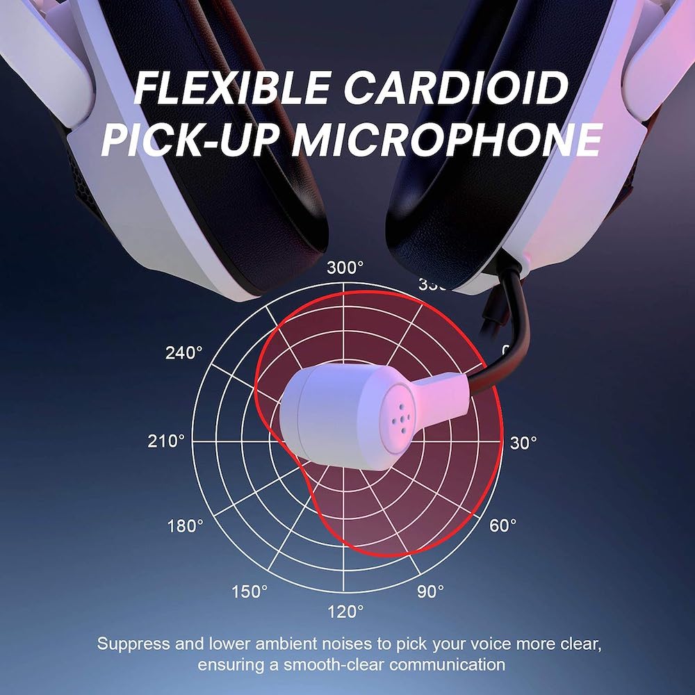 Diadema Gamer EKSA Air Joy micrófono, auriculares con cable para PC, Xbox PS4, PS5, Switch, micrófono con cancelación de ruido11