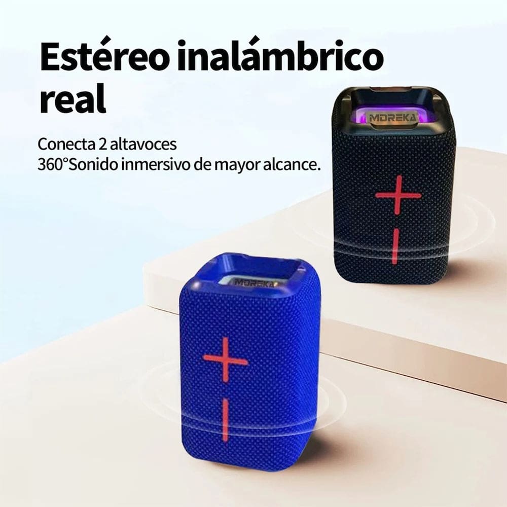 Bocina Bluetooth Moreka MR-F68 TF Card Radio FM Resistente al agua16