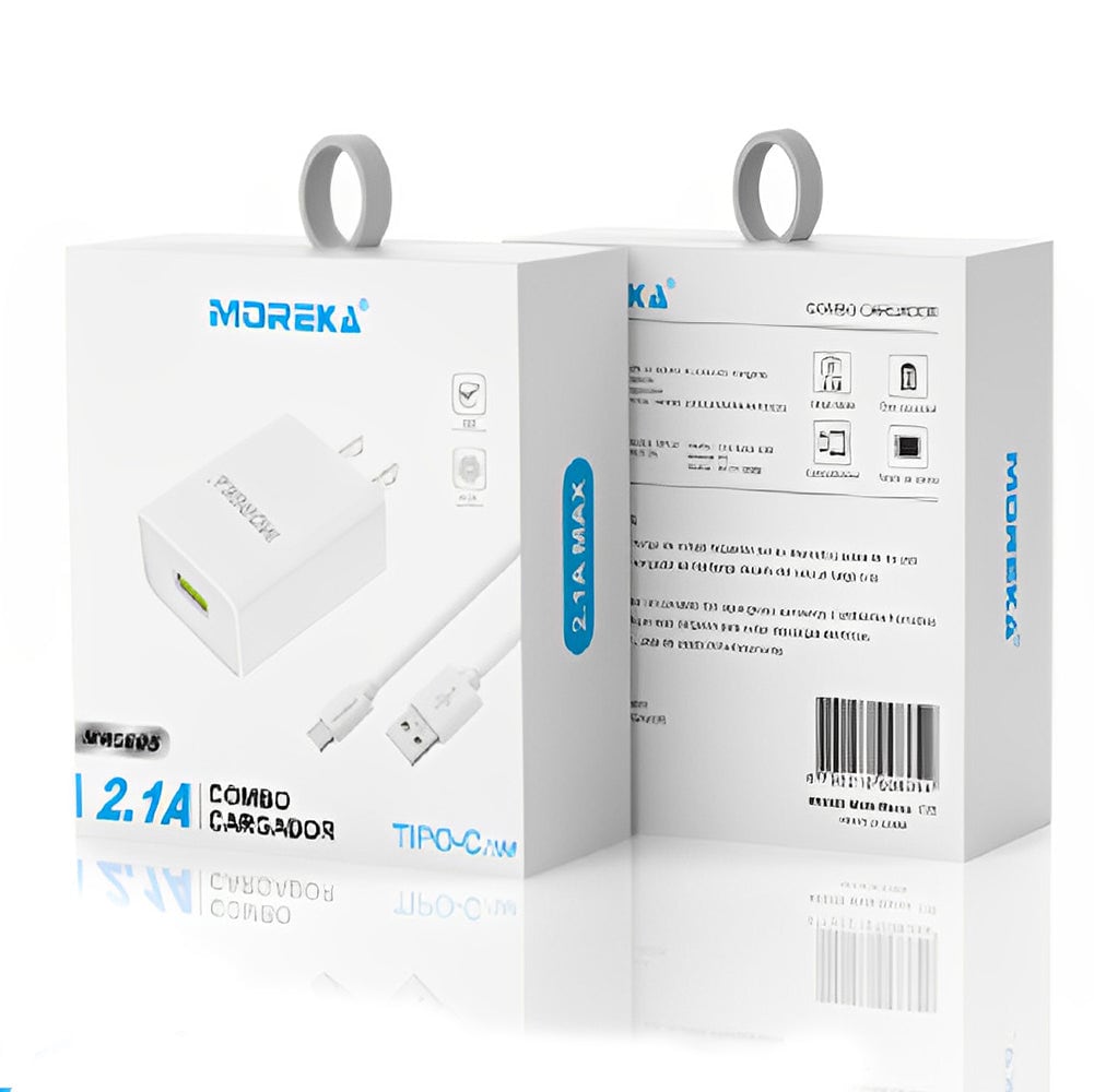 Cargador Tipo C Moreka MR0805 2.1A Incluye Cable tipo C11