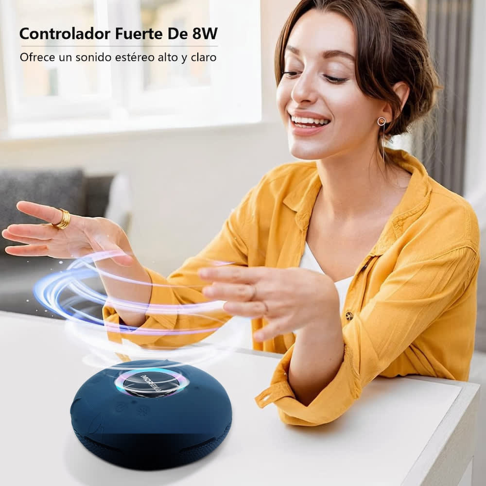 Bocina Bluetooth Moreka 374  Resistente al agua IPX6, Radio FM, USB, Micro SD19
