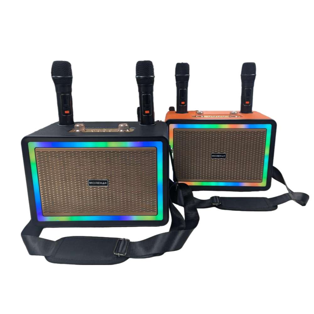Karaoke Bluetooth  FM dual microfonos 30W 3600 mAh RGB Moreka+ A1510