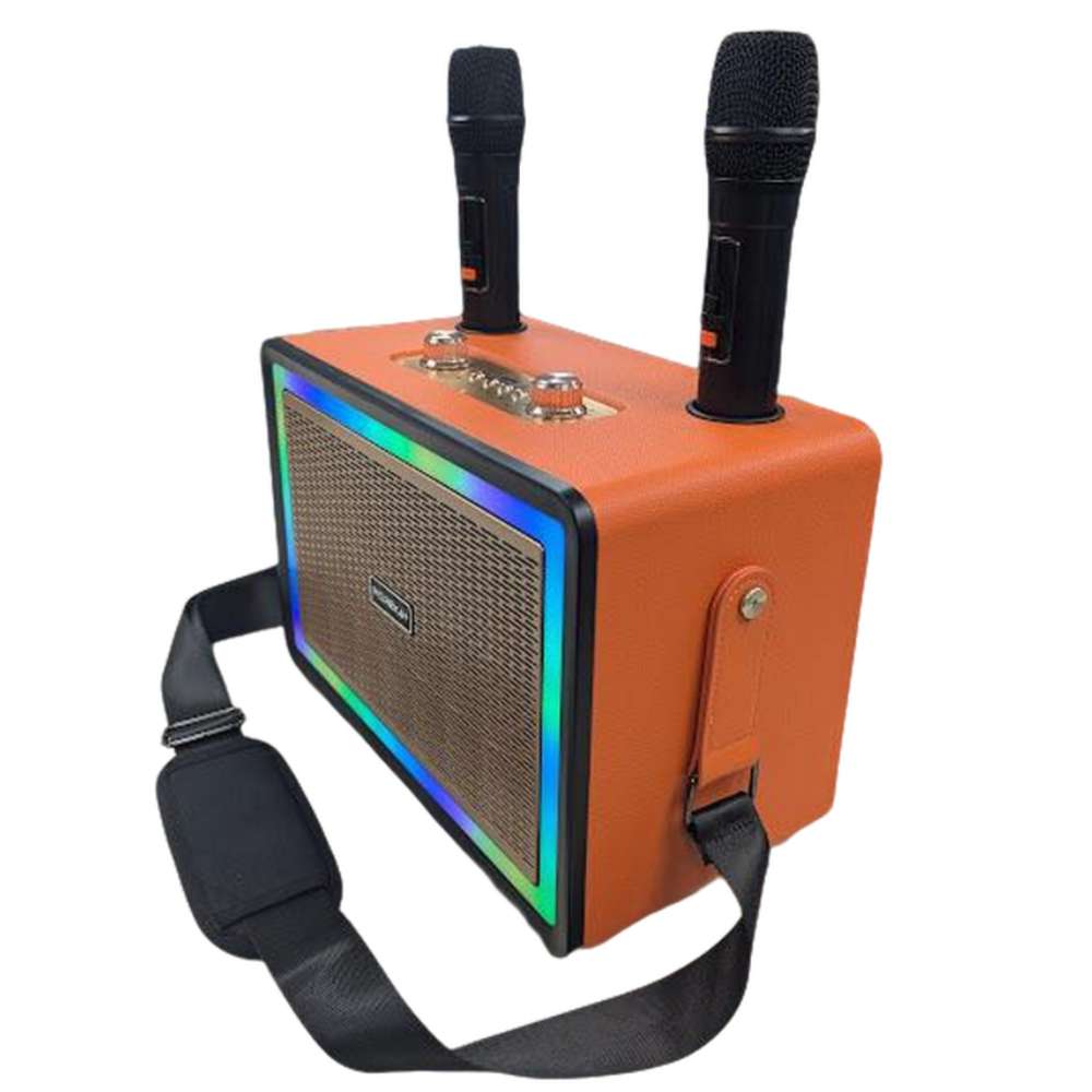 Karaoke Bluetooth FM dual microfonos 30W 3600 mAh RGB Moreka+ A159