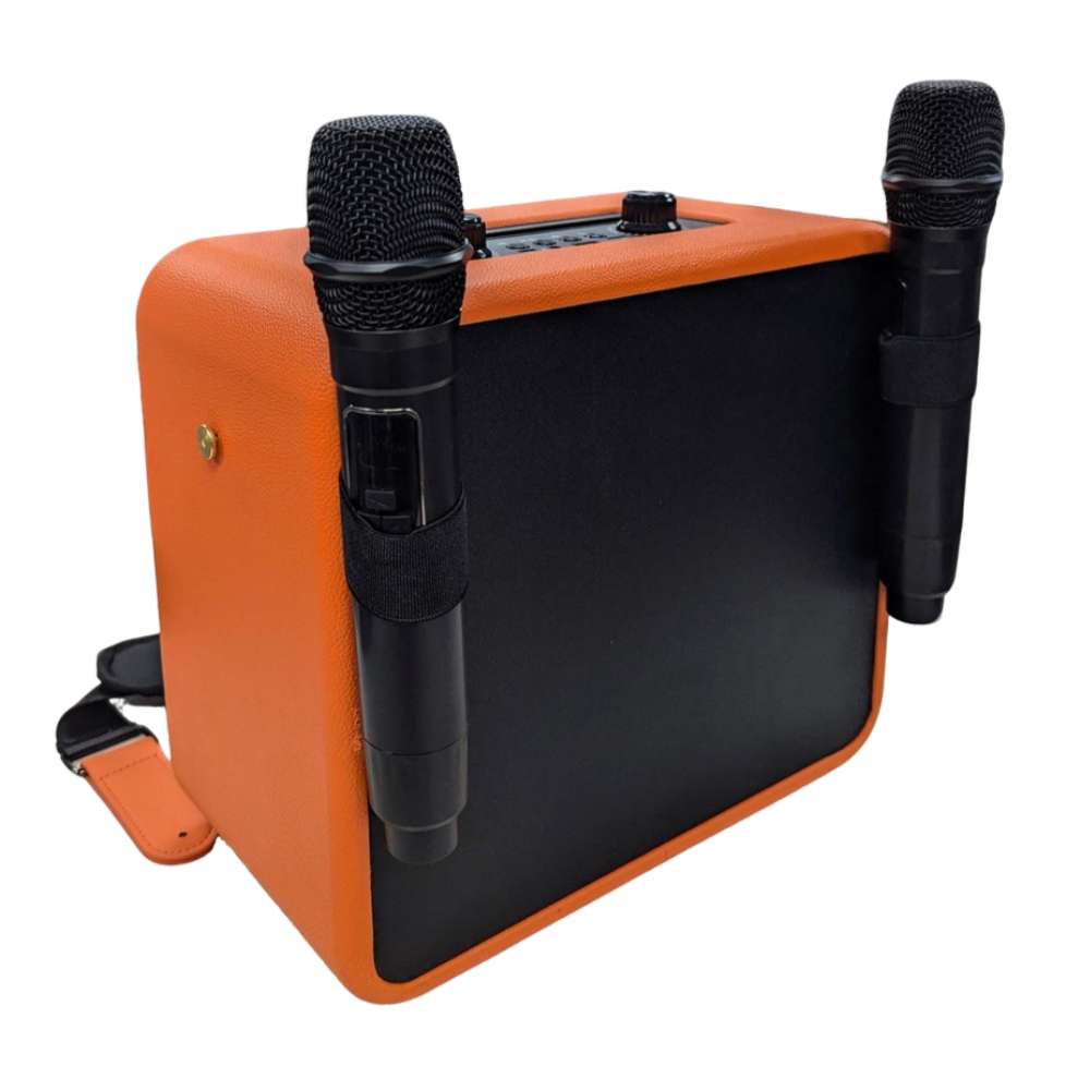 Bocina Karaoke Bluetooth con dos micrófonos RGB Moreka A178