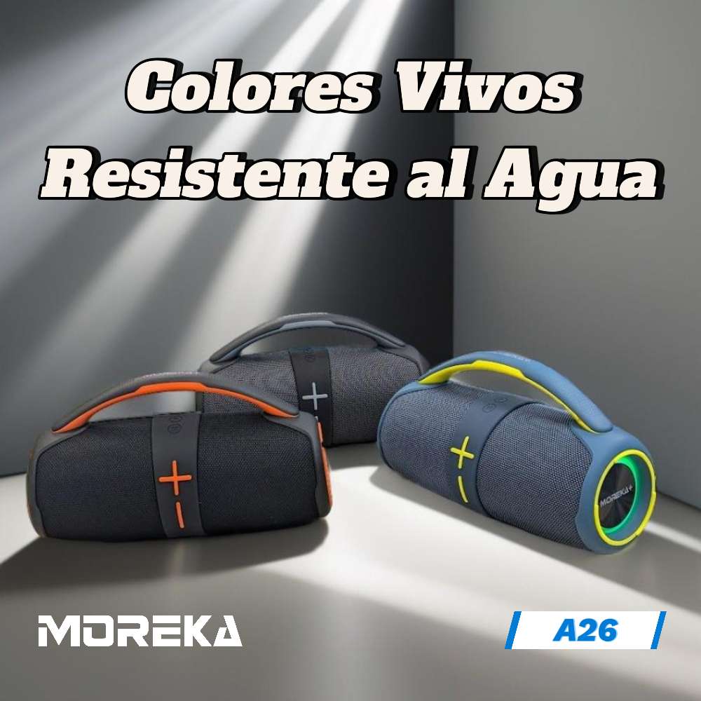 Bocina Moreka+ A26 50W 4800mAh Bluetooth, TF Card, Radio FM, USB Contra Agua IPX62
