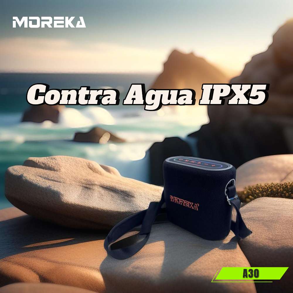 Bocina Moreka A30 80W 6000mAh 6 hrs de bateria Bluetooth, Contra Agua IPX56