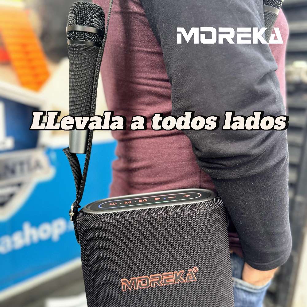 Bocina Moreka A30 80W 6000mAh 6 hrs de bateria Bluetooth, Contra Agua IPX55
