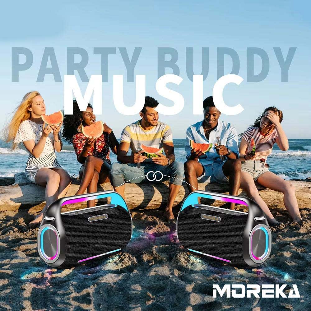 Bocina Bluetooth portátil Moreka A33 250W 1800mAh Contra Agu10