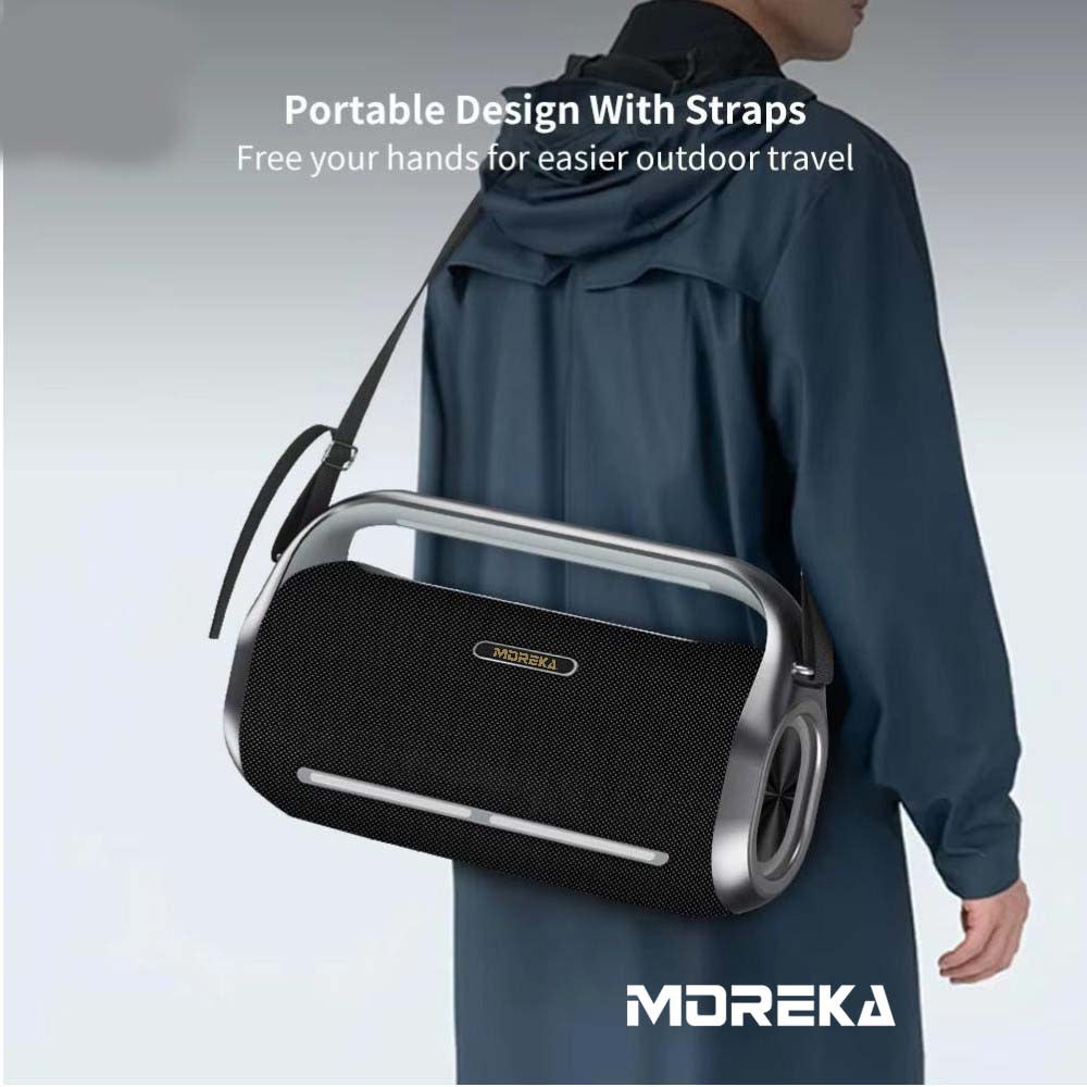 Bocina Bluetooth portátil Moreka A33 250W 1800mAh Contra Agu7