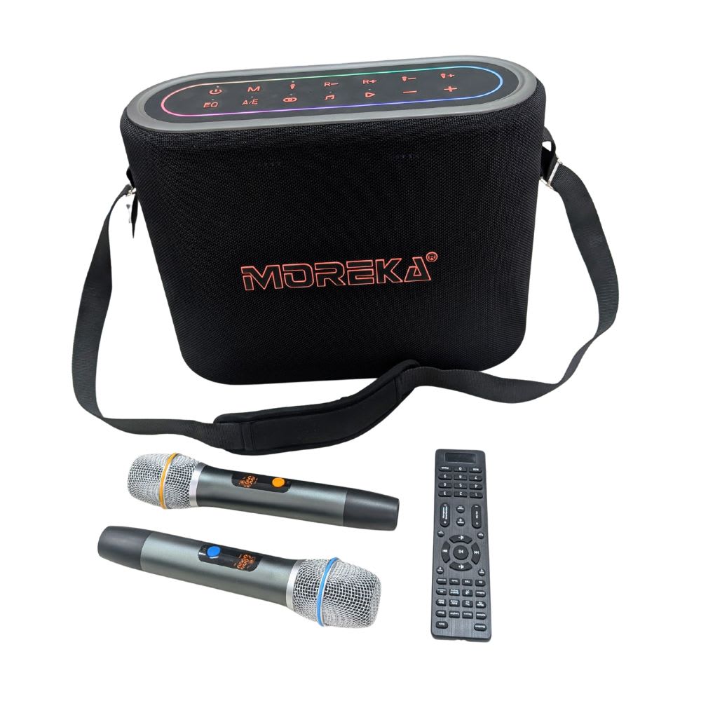 Bocina Karaoke Moreka A35 400W 30000mAh 10 hrs de bateria Bluetooth, Contra Agua IPX51