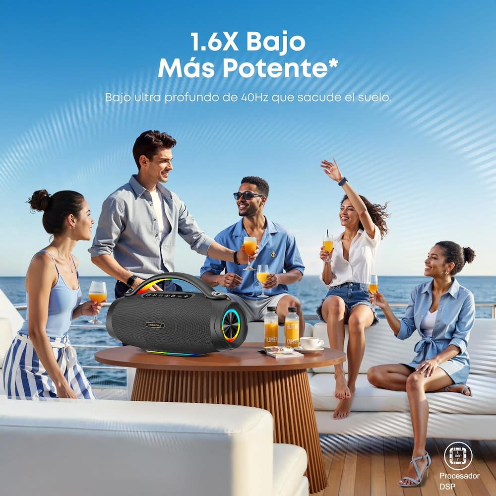 Bocina Moreka altavoz Bluetooth A36 120W 8000mAh TWS3