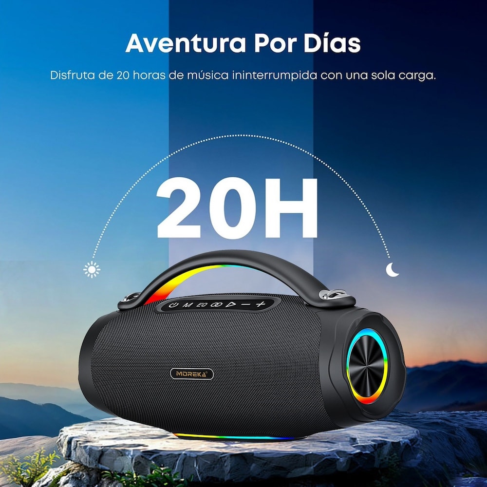 Bocina Moreka altavoz Bluetooth A36 120W 8000mAh TWS8