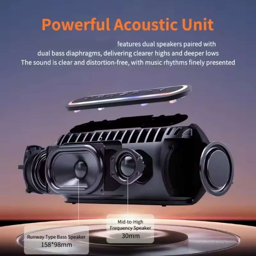 Bocina Moreka A38 Altavoz Bluetooth 60W 6000mAh Luz LED RGB4