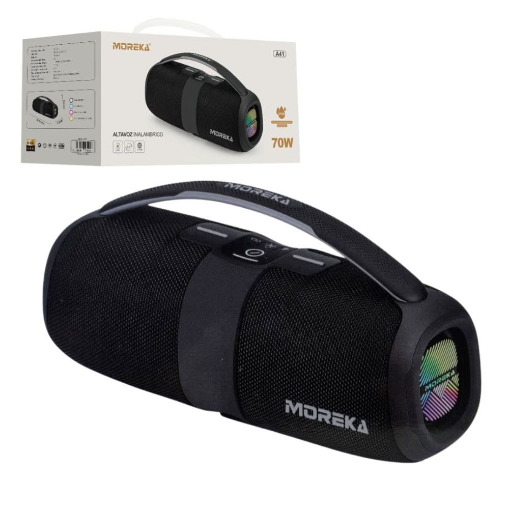 Bocina Moreka A41 70W 35W+35W 5000mAh 9hrs de bateria Bluetooth IPX66