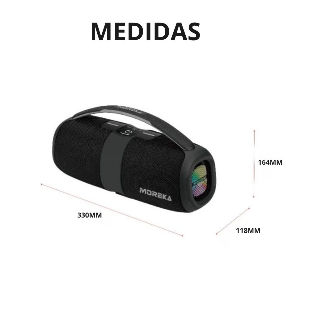 Bocina Moreka A41 70W 35W+35W 5000mAh 9hrs de bateria Bluetooth IPX67