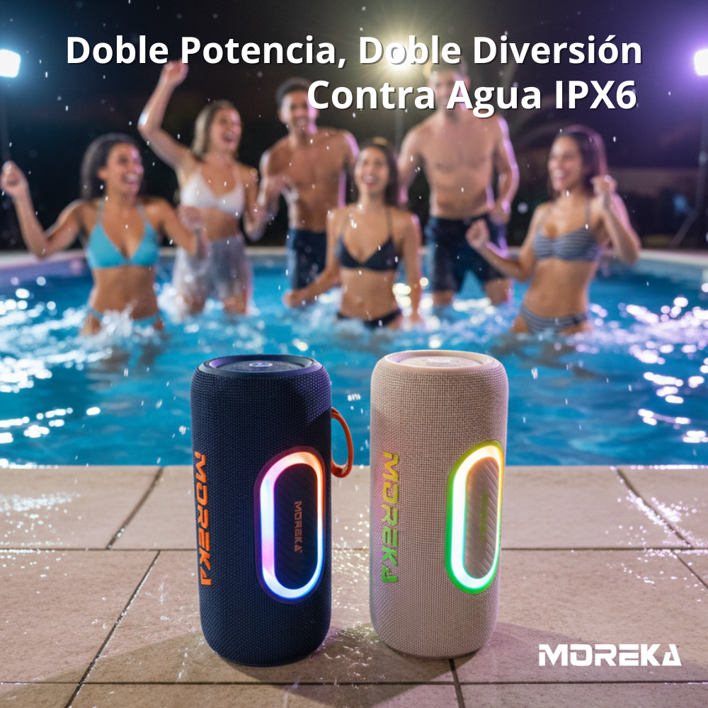 Bocina Moreka A45 30W 25W*2 4000mAh 5hrs de bateria Bluetooth IPX63