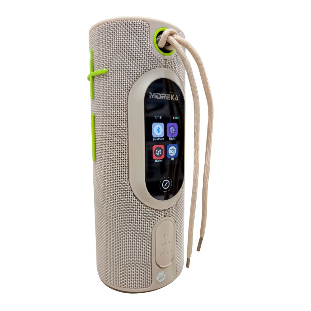 Bocina Moreka A46 Pantalla Táctil LCD multifunción 30W 3600mAh 10hrs de bateria IPX69
