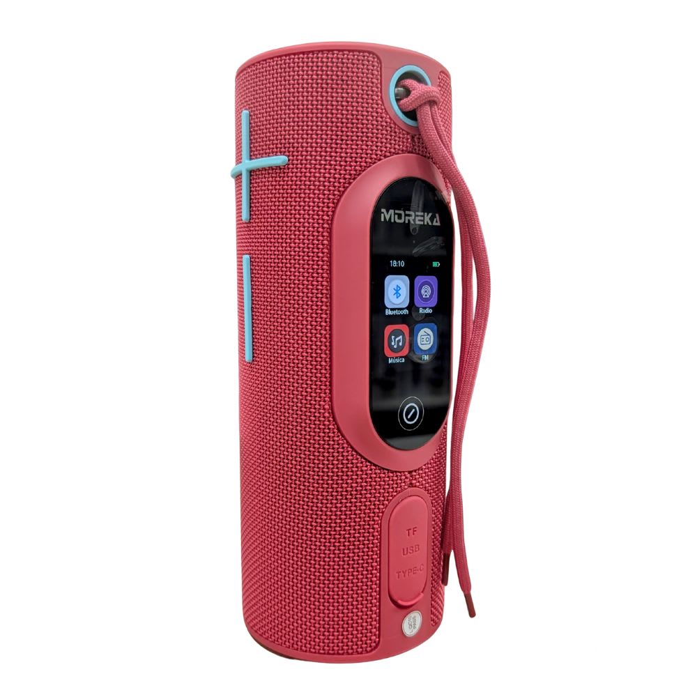 Bocina Moreka A46 Pantalla Táctil LCD multifunción 30W 3600mAh 10hrs de bateria IPX68