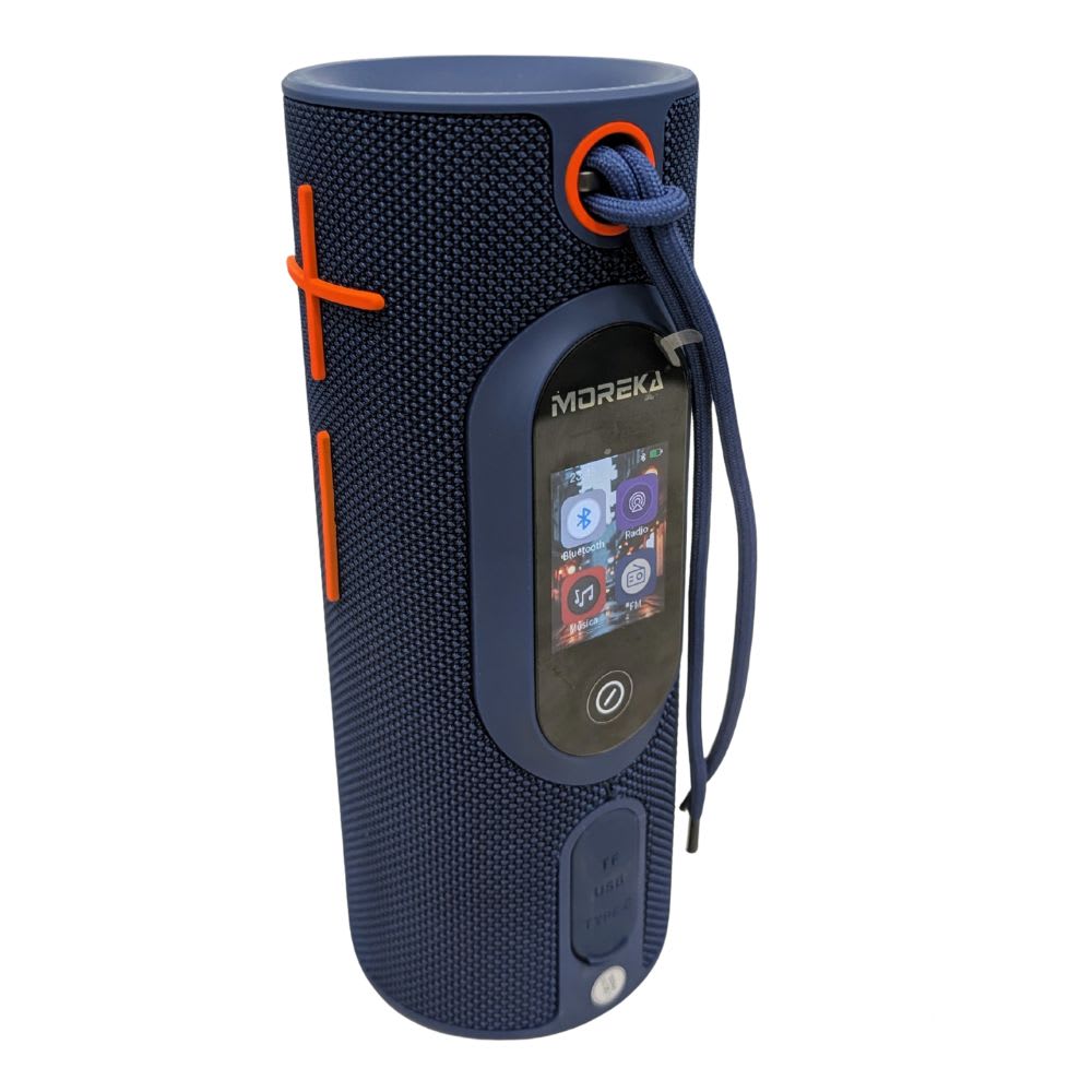 Bocina Moreka A46 Pantalla Táctil LCD multifunción 30W 3600mAh 10hrs de bateria IPX67