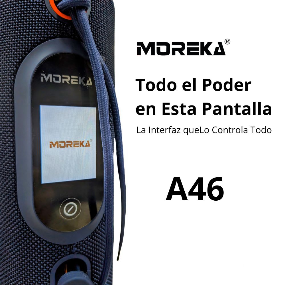 Bocina Moreka A46 Pantalla Táctil LCD multifunción 30W 3600mAh 10hrs de bateria IPX62