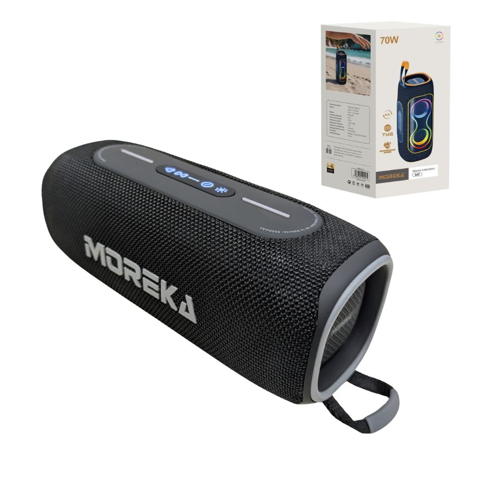 Bocina Moreka A47 70W 25W*2+10W 5000mAh 5hrs de bateria Bluetooth IPX63