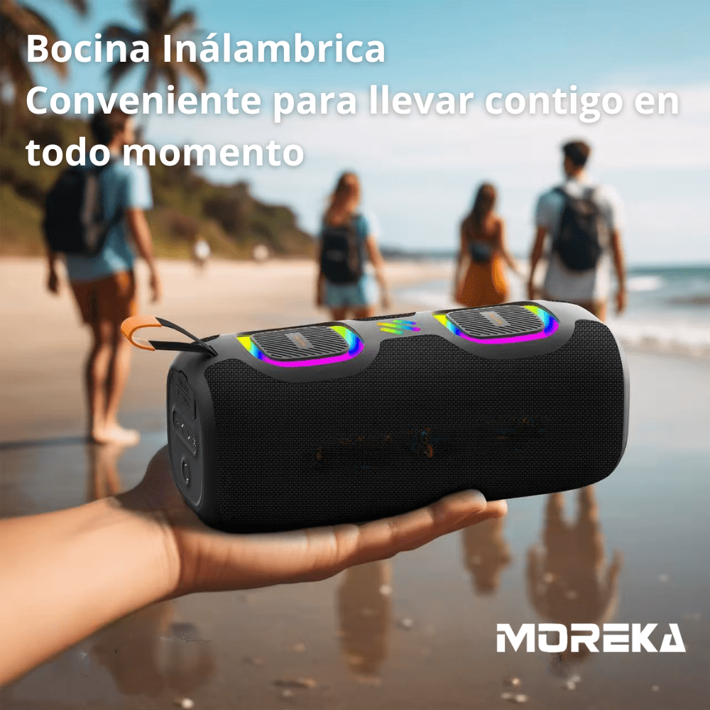Bocina Moreka A48 50W 25W+25W 4000mAh 6hrs de bateria Bluetooth IPX63