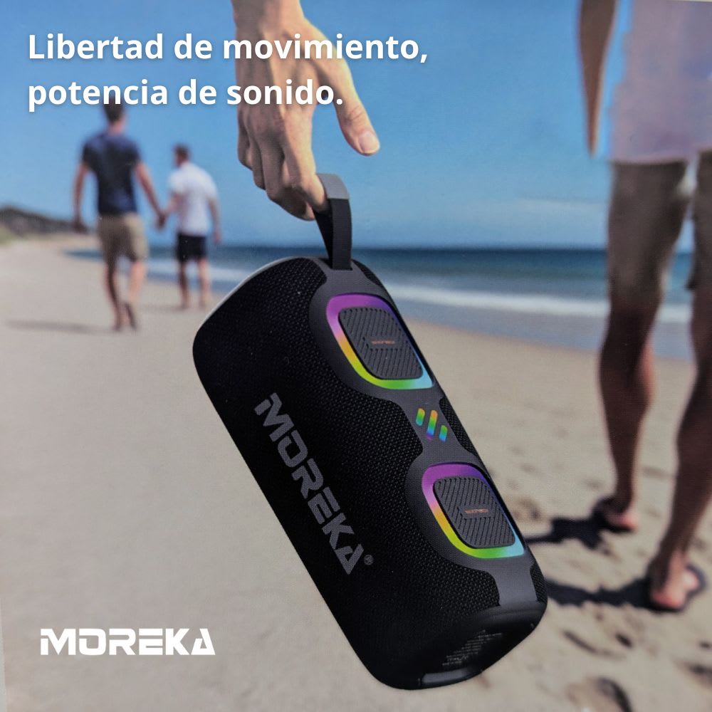 Bocina Moreka A48 50W 25W+25W 4000mAh 6hrs de bateria Bluetooth IPX65