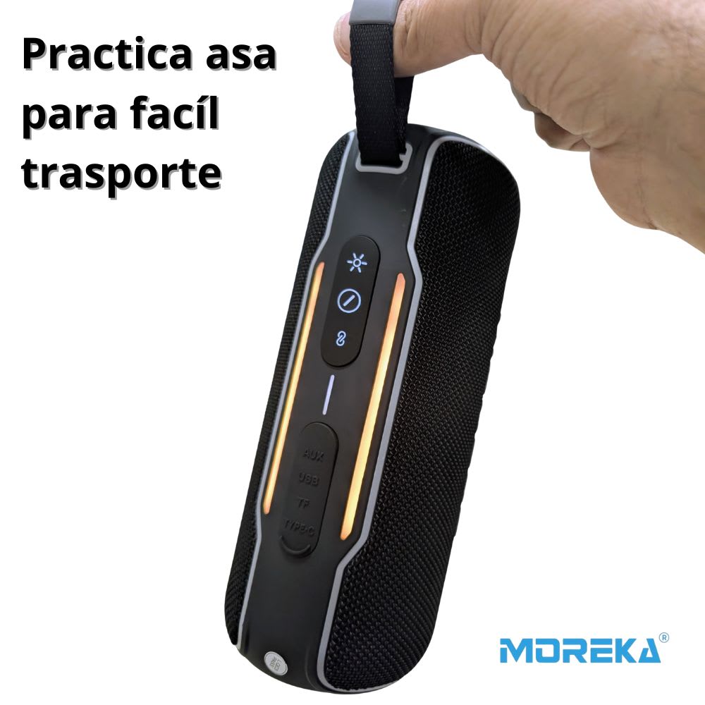 Bocina Moreka A51 30W 15W*2 3600mAh 8hrs de bateria Bluetooth IPX66