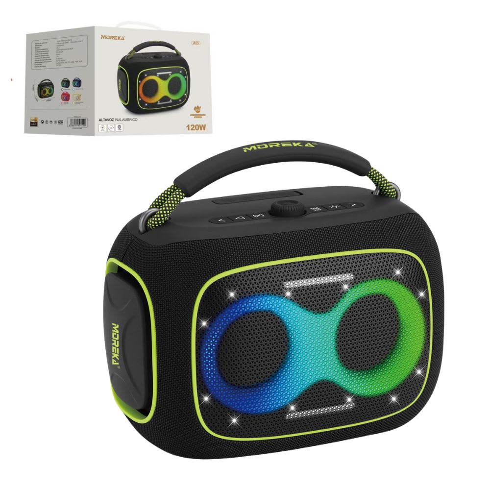 Bocina Moreka A55 120W 12000mAh 8hrs de bateria Bluetooth IPX610