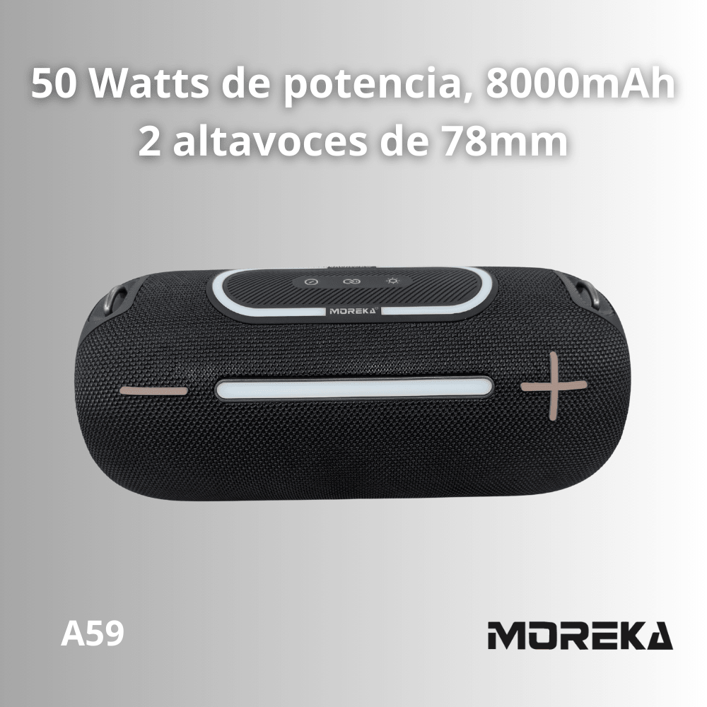 Bocina Moreka A59 50W 8000mAh Bluetooth Batería 6 Hrs6