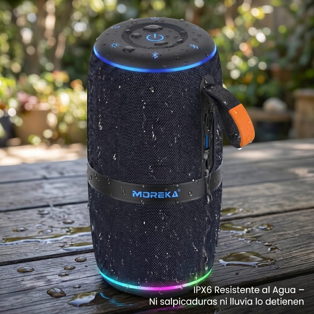 Bocina Bluetooth 80w Moreka A60 IpX6 Batería 10800mah Tws6