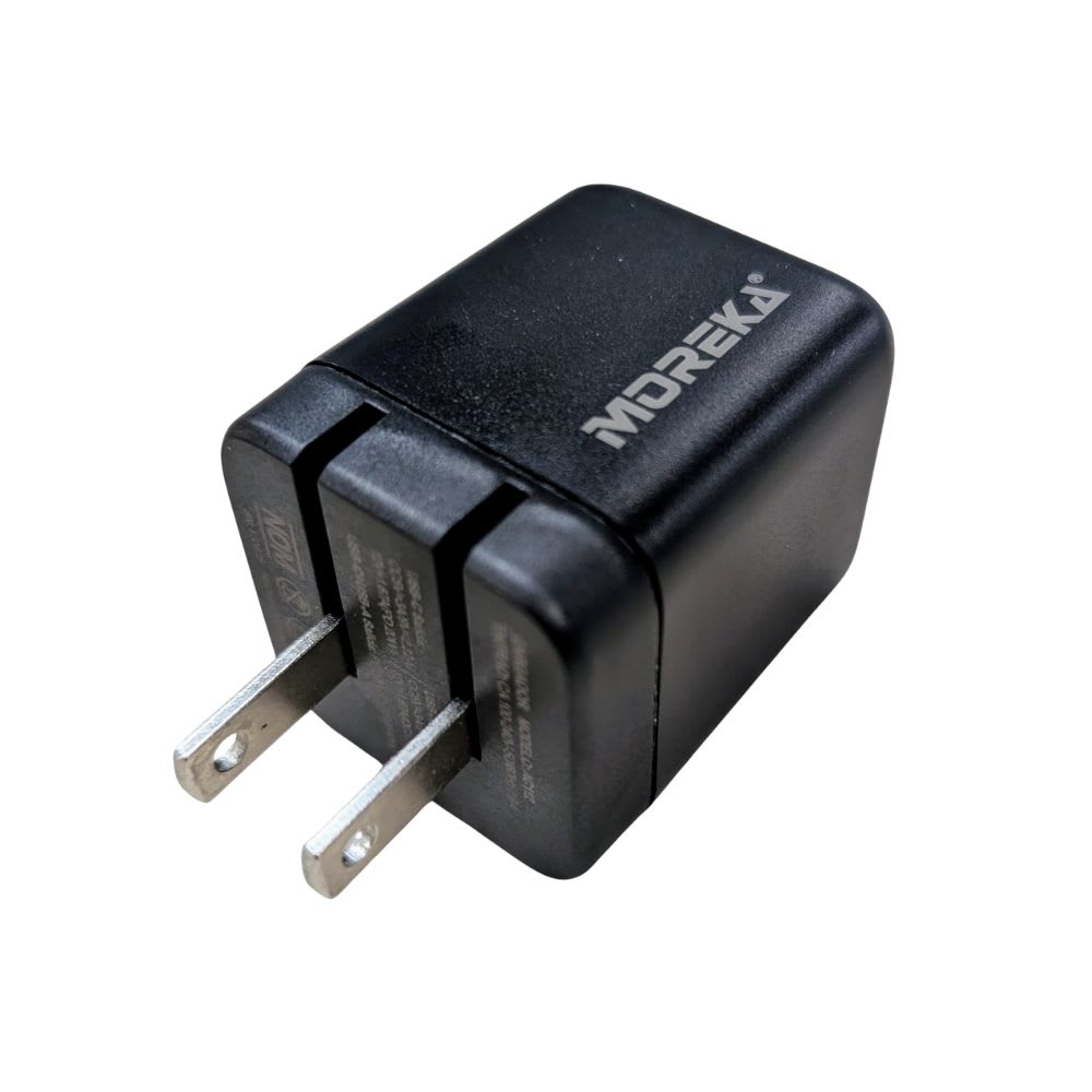 Cubo Cargador 40W 5V- 3A puertos PD20W & QC3.0 20W Clavija plegable Moreka  AC1126