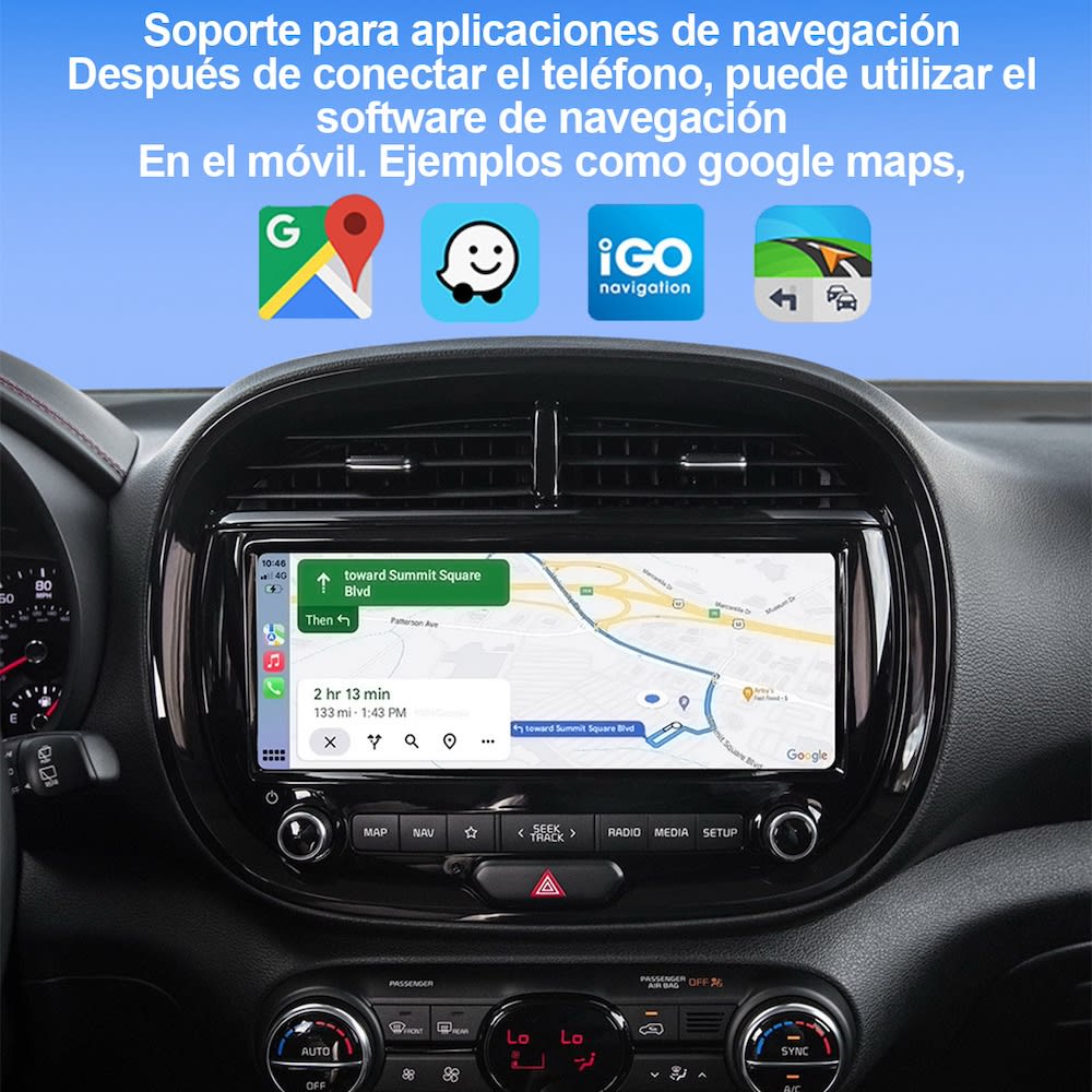 Adaptador 2en1 Inalámbrico para Carplay y android Auto (iOS 10+, Android 11+). No compatible con BMW.5