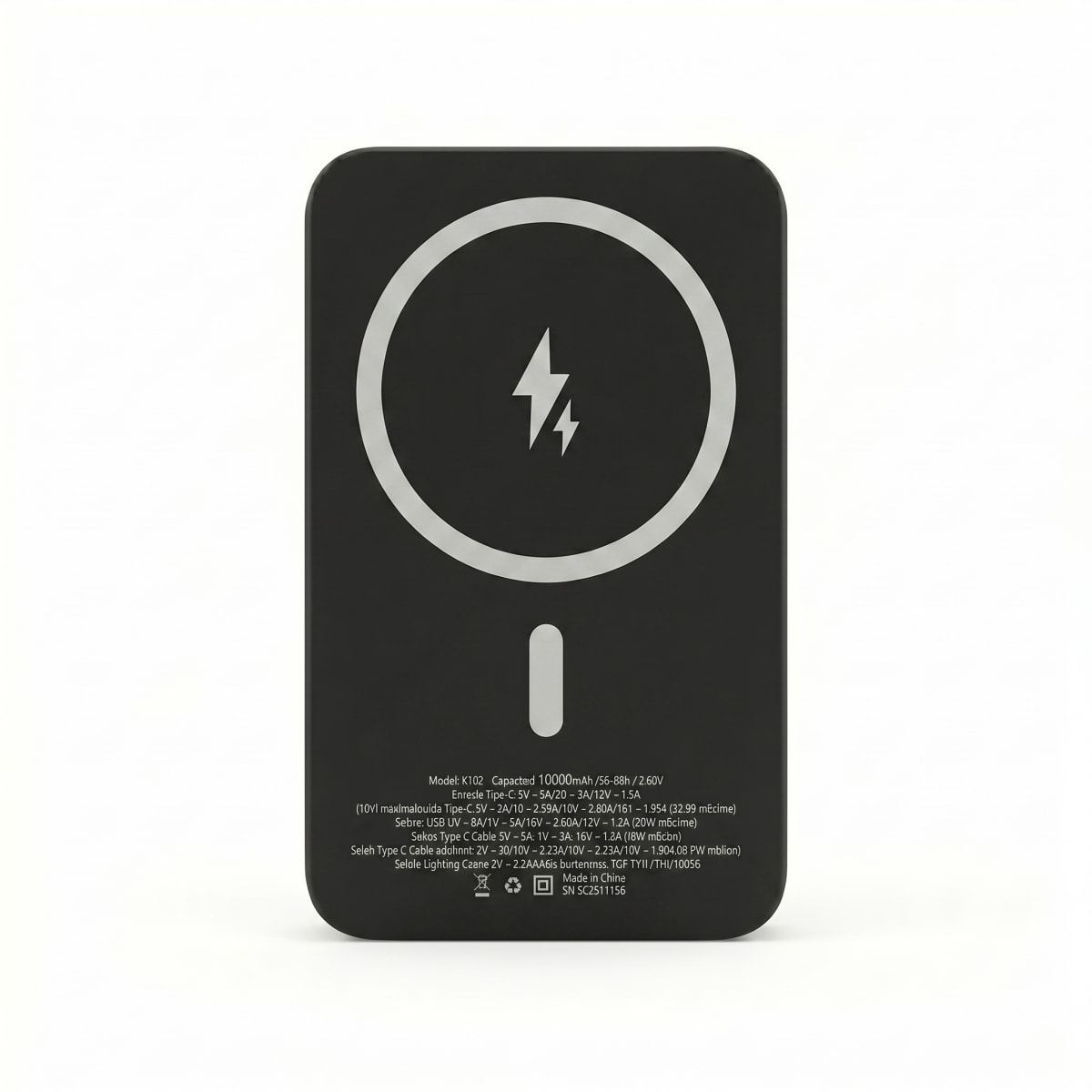 Power Bank Magnético Moreka K112 10000mAh 22.5W con Cable Lightning y Tipo-C Integrados Carga Inalámbrica 15W, Modo Baja Corriente 0