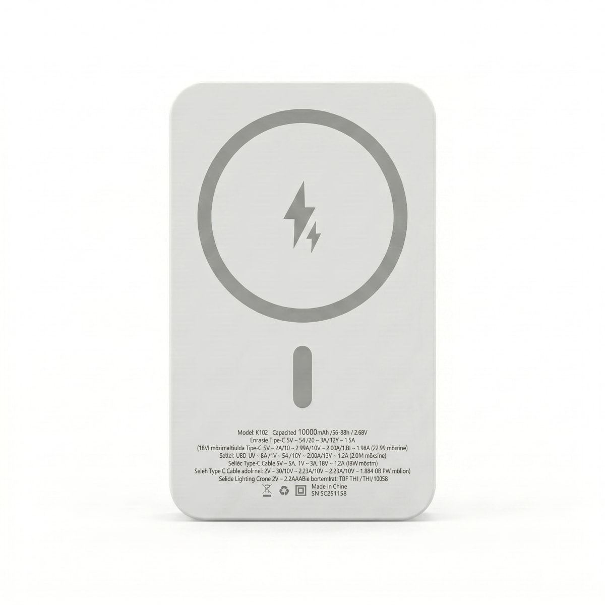 Power Bank Magnético Moreka K112 10000mAh 22.5W con Cable Lightning y Tipo-C Integrados Carga Inalámbrica 15W, Modo Baja Corriente3