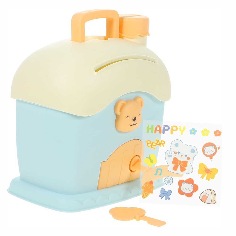 Alcancía Infantil con Llave 1819 forma de casa portátil2