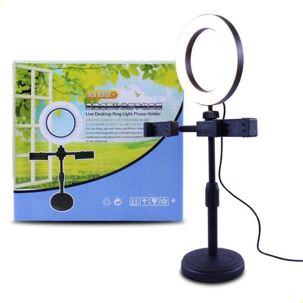 Aro De Luz Led HX-06 Escritorio 6.5 Pulgadas Brillo2