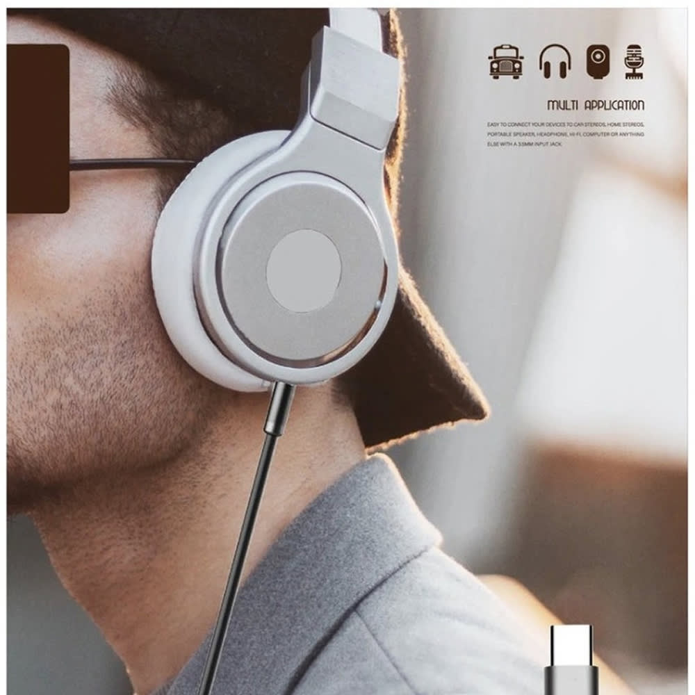 Convertidor tipo C a 3.5mm Auxiliar Audio AU-10 1M10