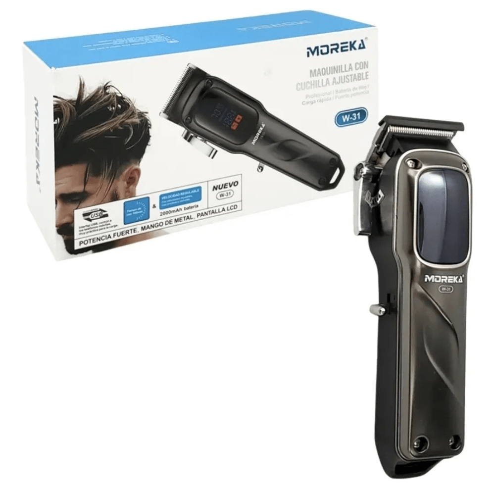 MAQUINILLA CON CUCHILLA AJUSTABLE Profesional B Carga - Moreka Modelo W-317