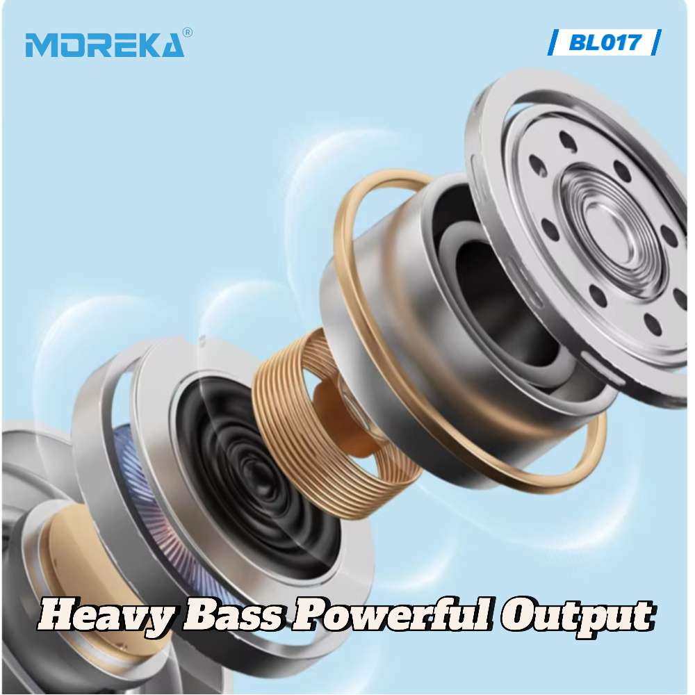 Audífonos Bluetooth V5.4 Moreka BL017 200mAh 40mm Cancelación de Ruido9