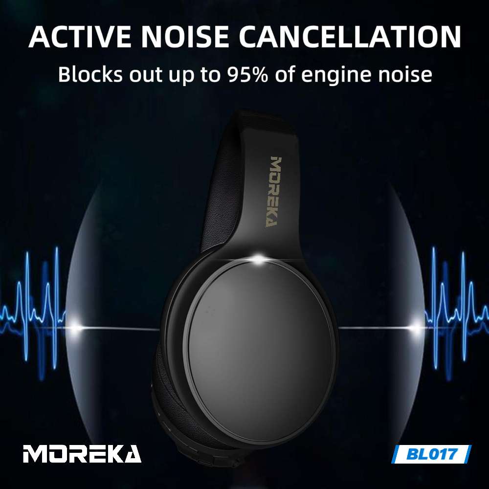 Audífonos Bluetooth V5.4 Moreka BL017 200mAh 40mm Cancelación de Ruido5