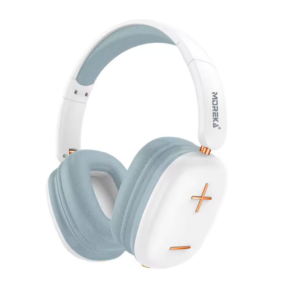Audífonos Bluetooth V5.4 Moreka BL022 300mAh 40mm Cancelación de Ruido 20 hrs musica 0