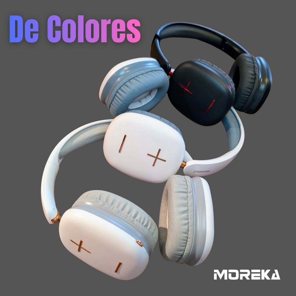 Audífonos Bluetooth V5.4 Moreka BL022 300mAh 40mm Cancelación de Ruido 20 hrs musica4
