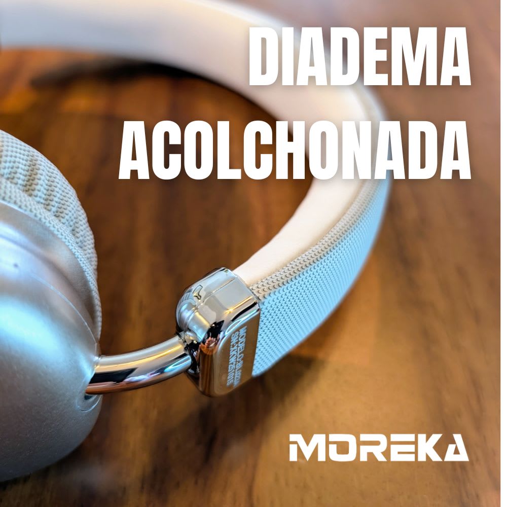 Audífonos Bluetooth V5.4+EDR Moreka BL023A 200mAh 40mm Cancelación de Ruido 65 hrs musica5