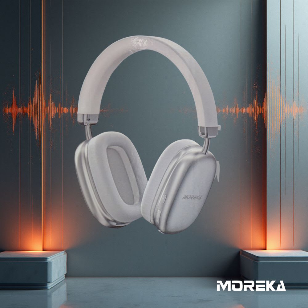 Audífonos Bluetooth V5.4+EDR Moreka BL023A 200mAh 40mm Cancelación de Ruido 65 hrs musica6