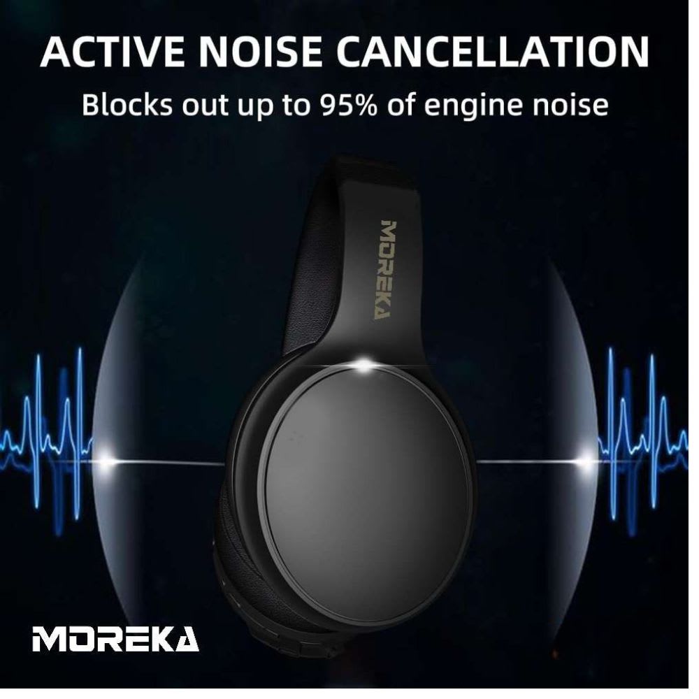 Audífonos Bluetooth V5.4 Moreka BL026 200mAh 40mm Cancelación de Ruido 12 hrs musica8